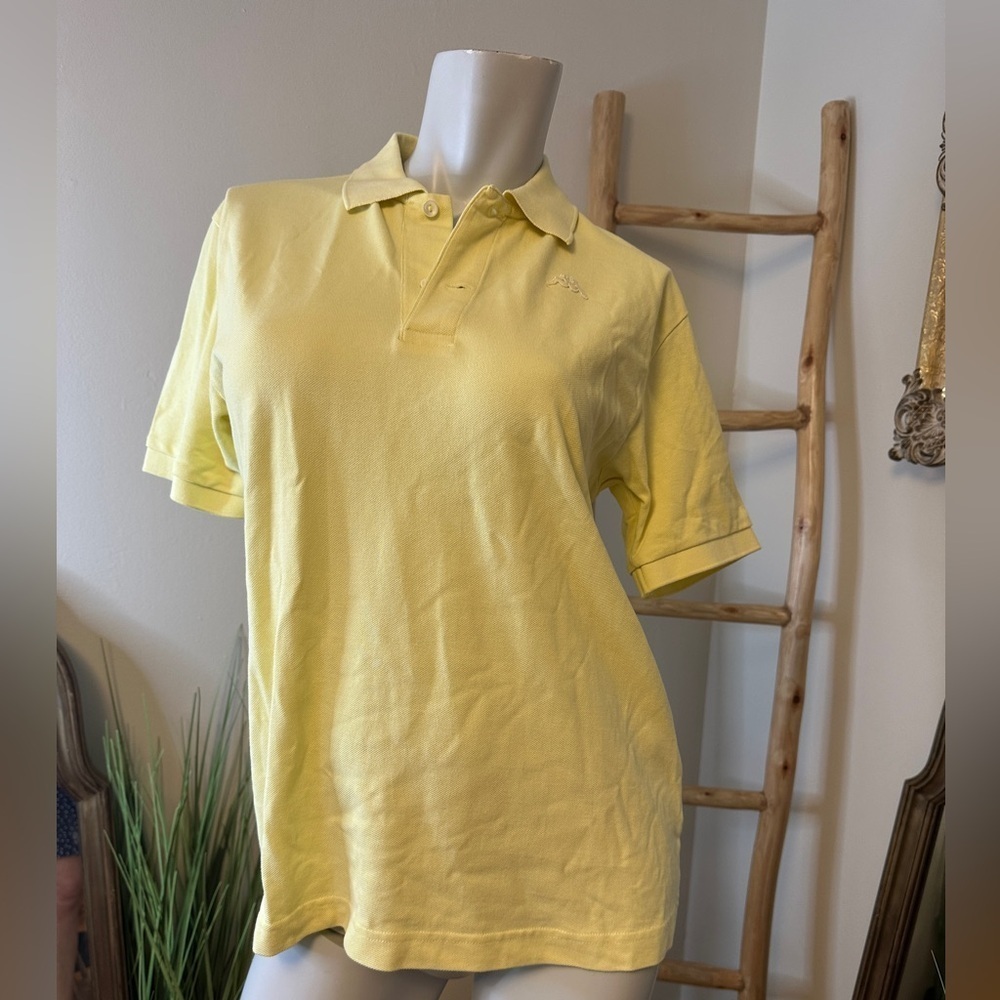 Robe Di Kappa La Polo Yellow Shirt Small VINTAGE